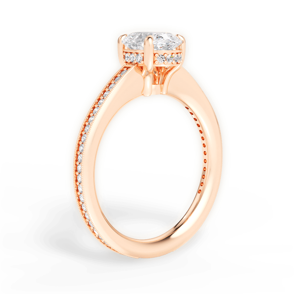 14kt Rose Gold/18kt Rose Gold/oval/front