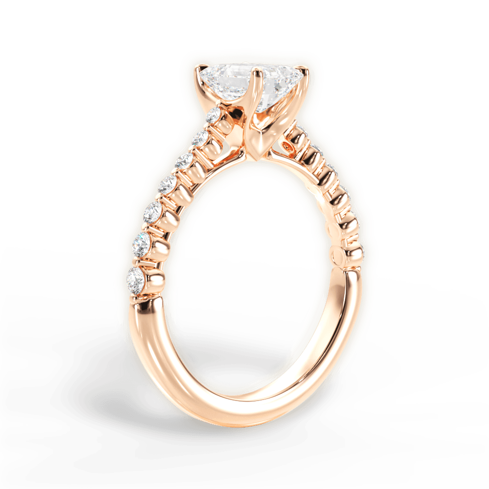 14kt Rose Gold/18kt Rose Gold/emerald/front