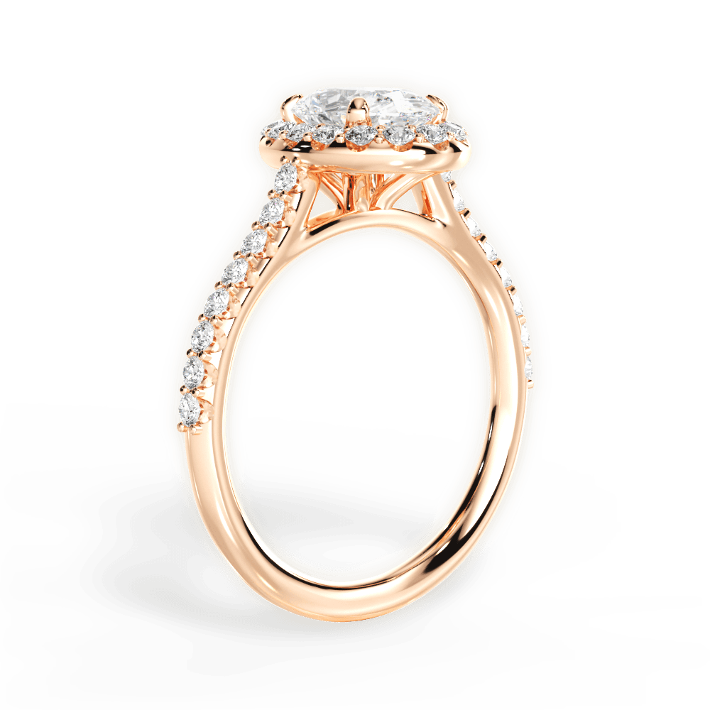 14kt Rose Gold/18kt Rose Gold/oval/front