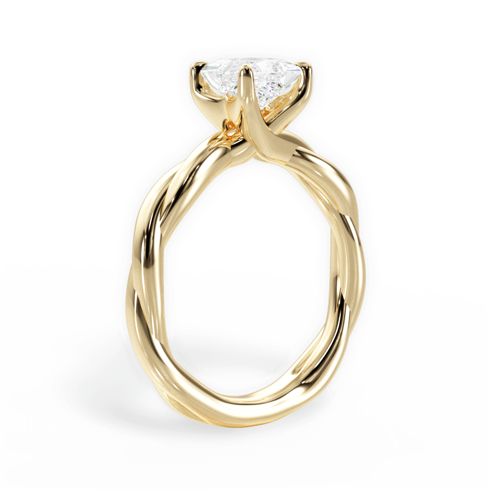 14kt Yellow Gold/18kt Yellow Gold/princess/front