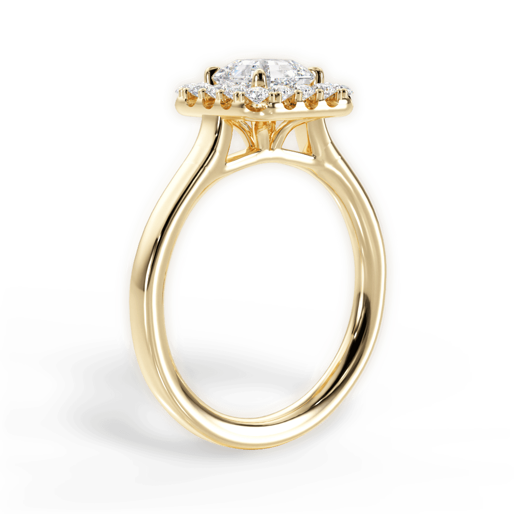 14kt Yellow Gold/18kt Yellow Gold/asscher/front