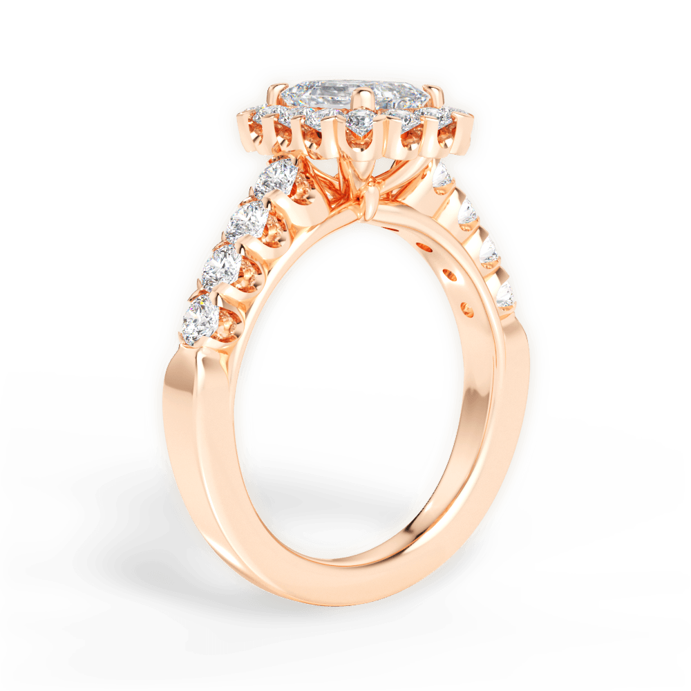 14kt Rose Gold/18kt Rose Gold/emerald/front
