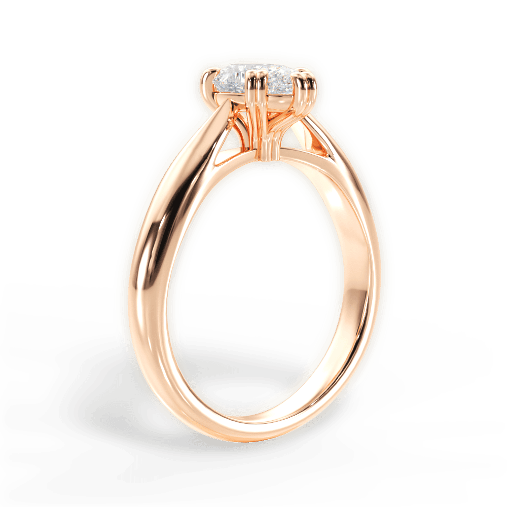 14kt Rose Gold/18kt Rose Gold/pear/front