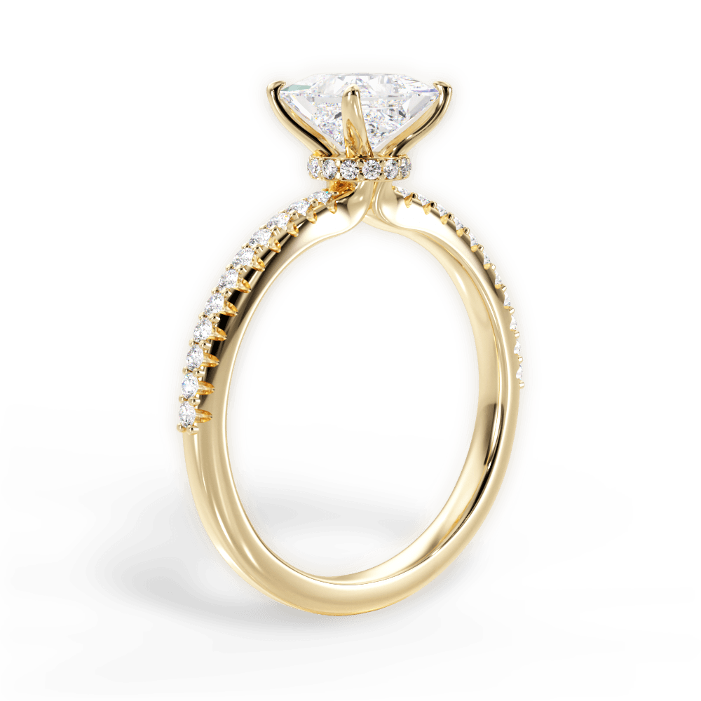 14kt Yellow Gold/18kt Yellow Gold/princess/front