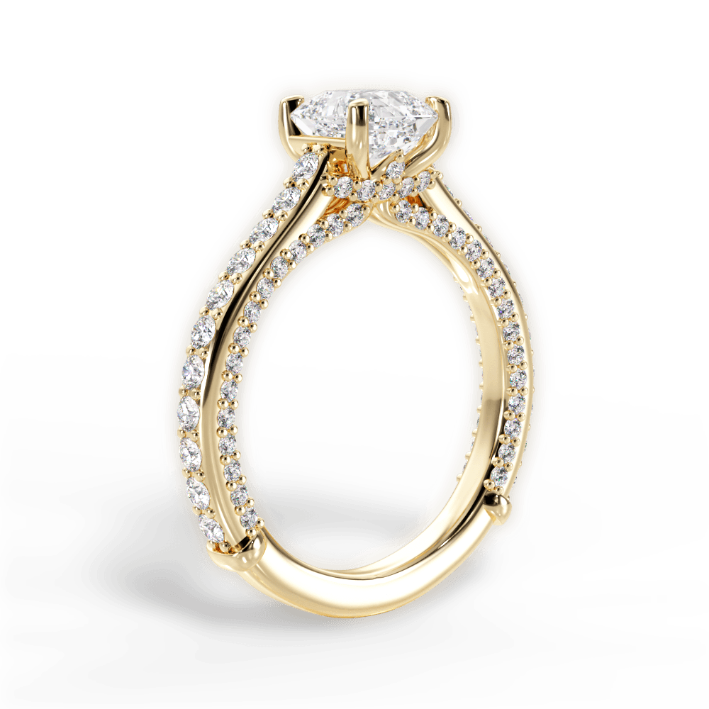 14kt Yellow Gold/18kt Yellow Gold/asscher/front