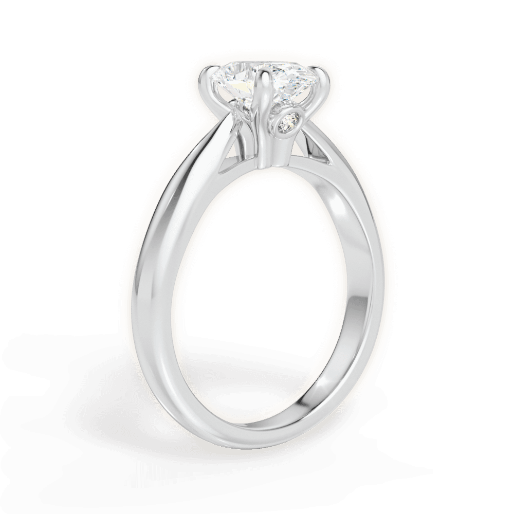 14kt White Gold/18kt White Gold/Platinum/oval/front