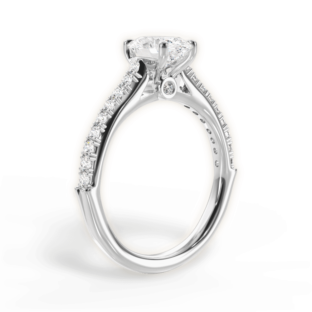 14kt White Gold/18kt White Gold/Platinum/oval/front