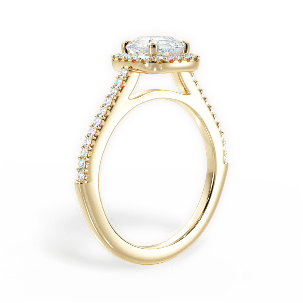 14kt Yellow Gold/18kt Yellow Gold/asscher/front