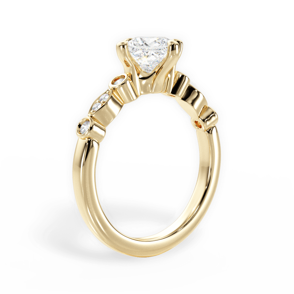 14kt Yellow Gold/18kt Yellow Gold/princess/front