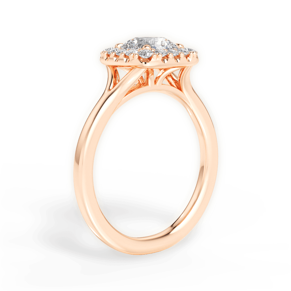 14kt Rose Gold/18kt Rose Gold/round/front