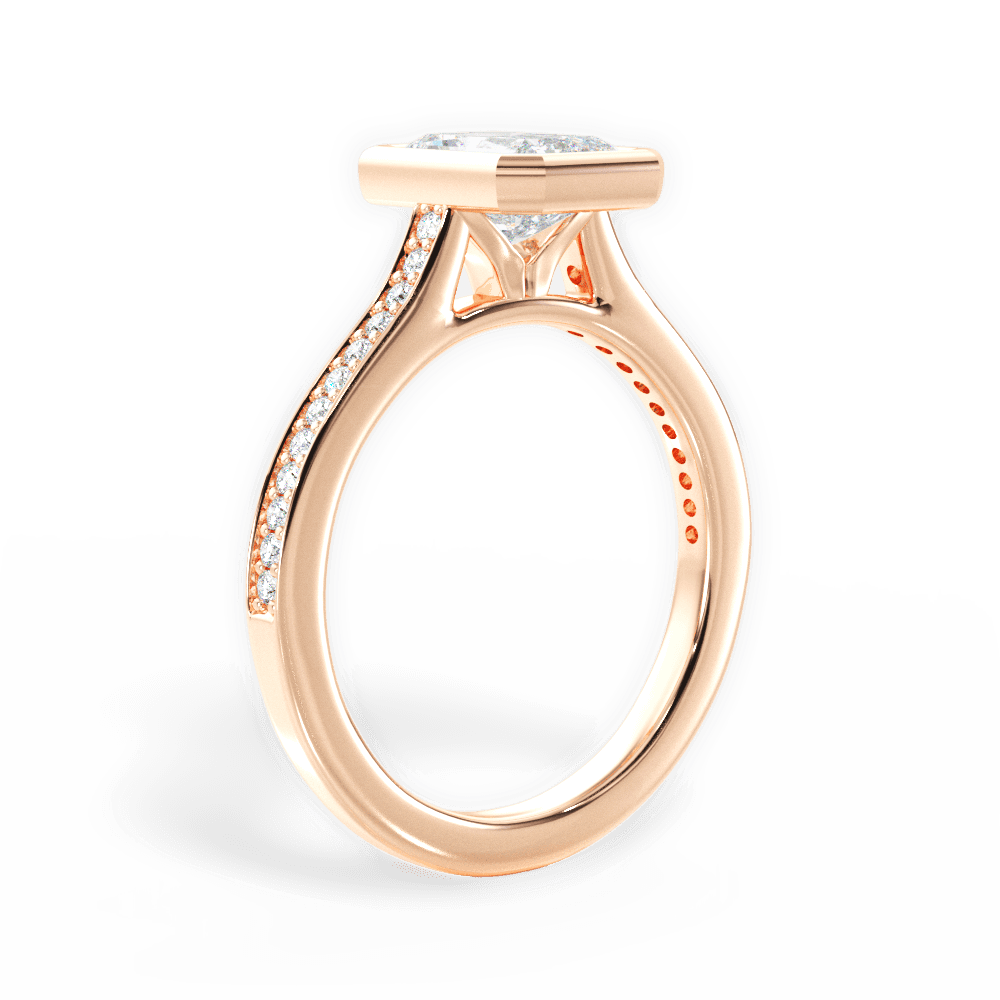 14kt Rose Gold/18kt Rose Gold/radiant/front