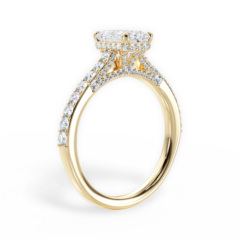 14kt Yellow Gold/18kt Yellow Gold/emerald/front