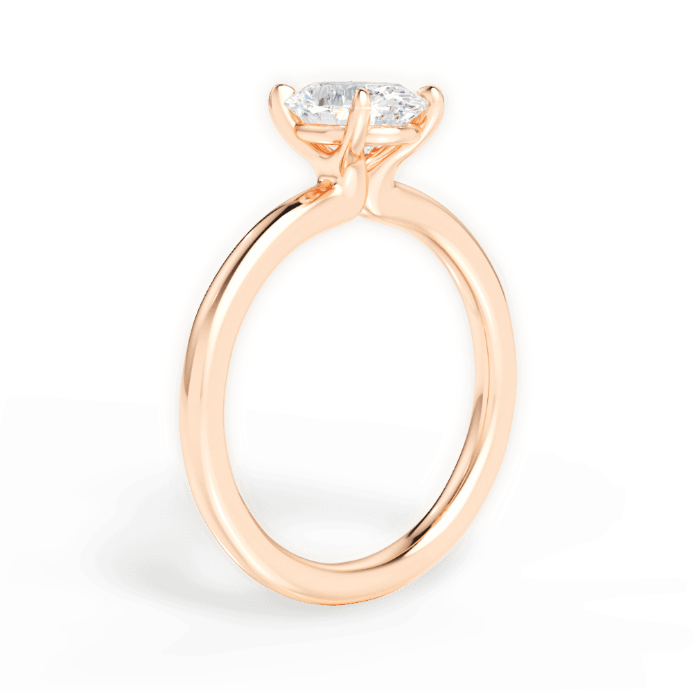 14kt Rose Gold/18kt Rose Gold/oval/front