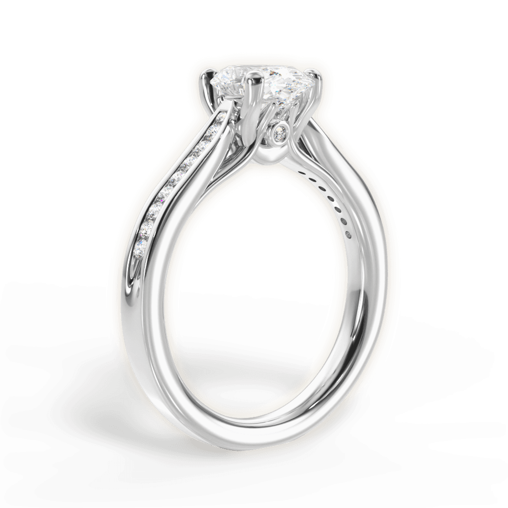 14kt White Gold/18kt White Gold/Platinum/oval/front