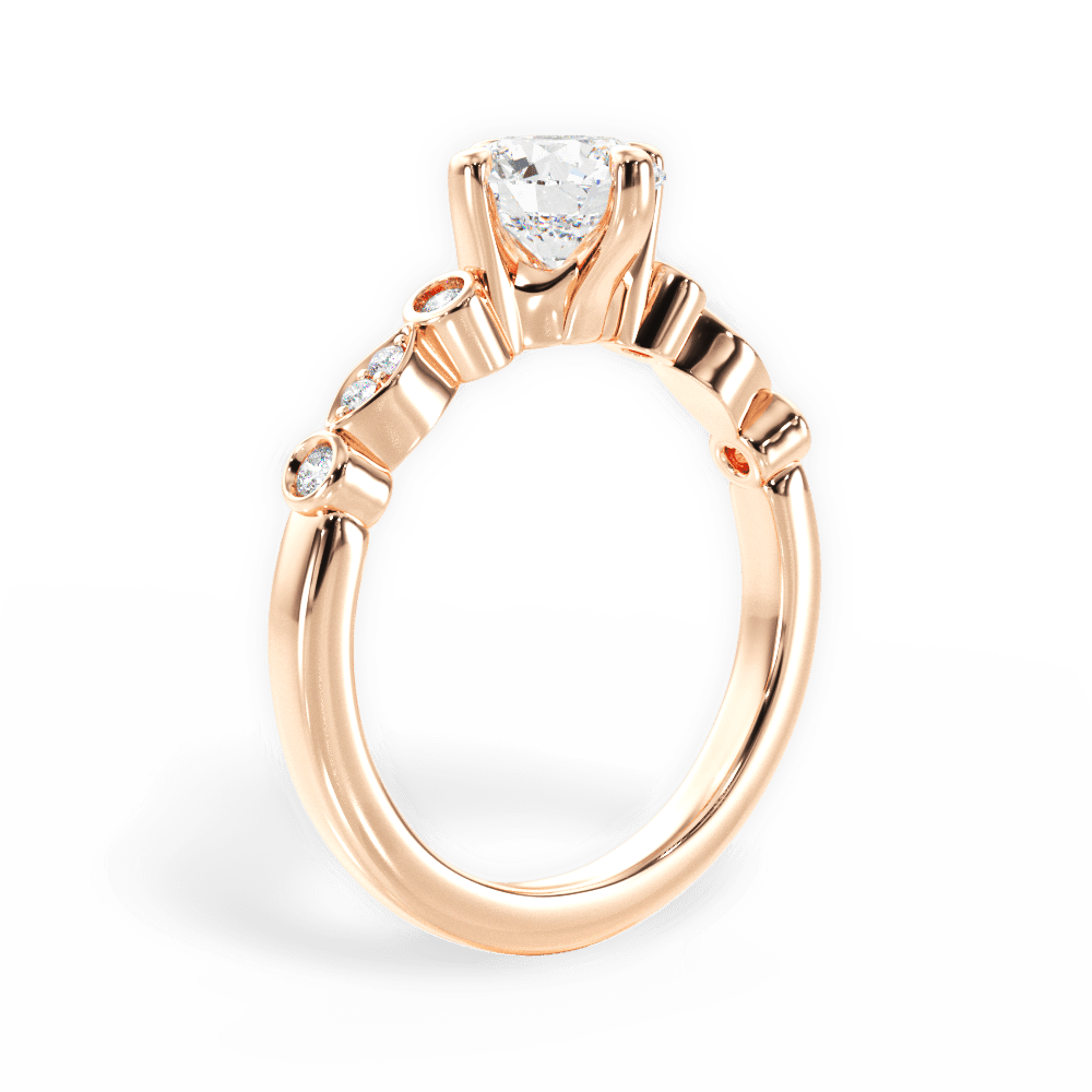 14kt Rose Gold/18kt Rose Gold/round/front