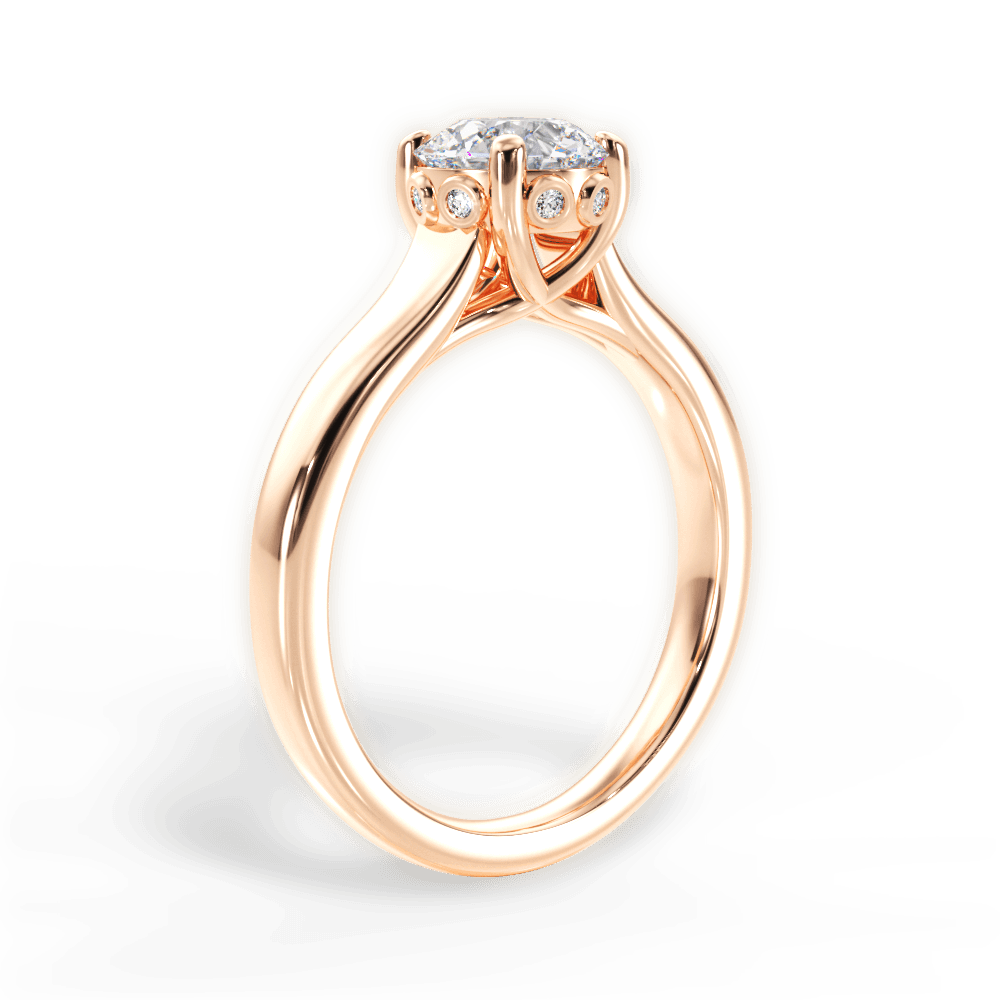 14kt Rose Gold/18kt Rose Gold/round/front