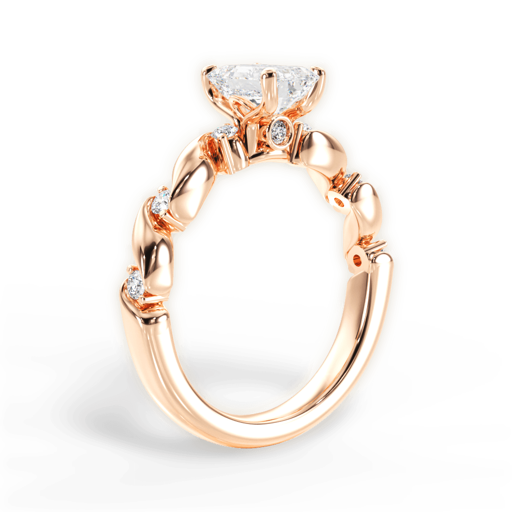 14kt Rose Gold/18kt Rose Gold/emerald/front