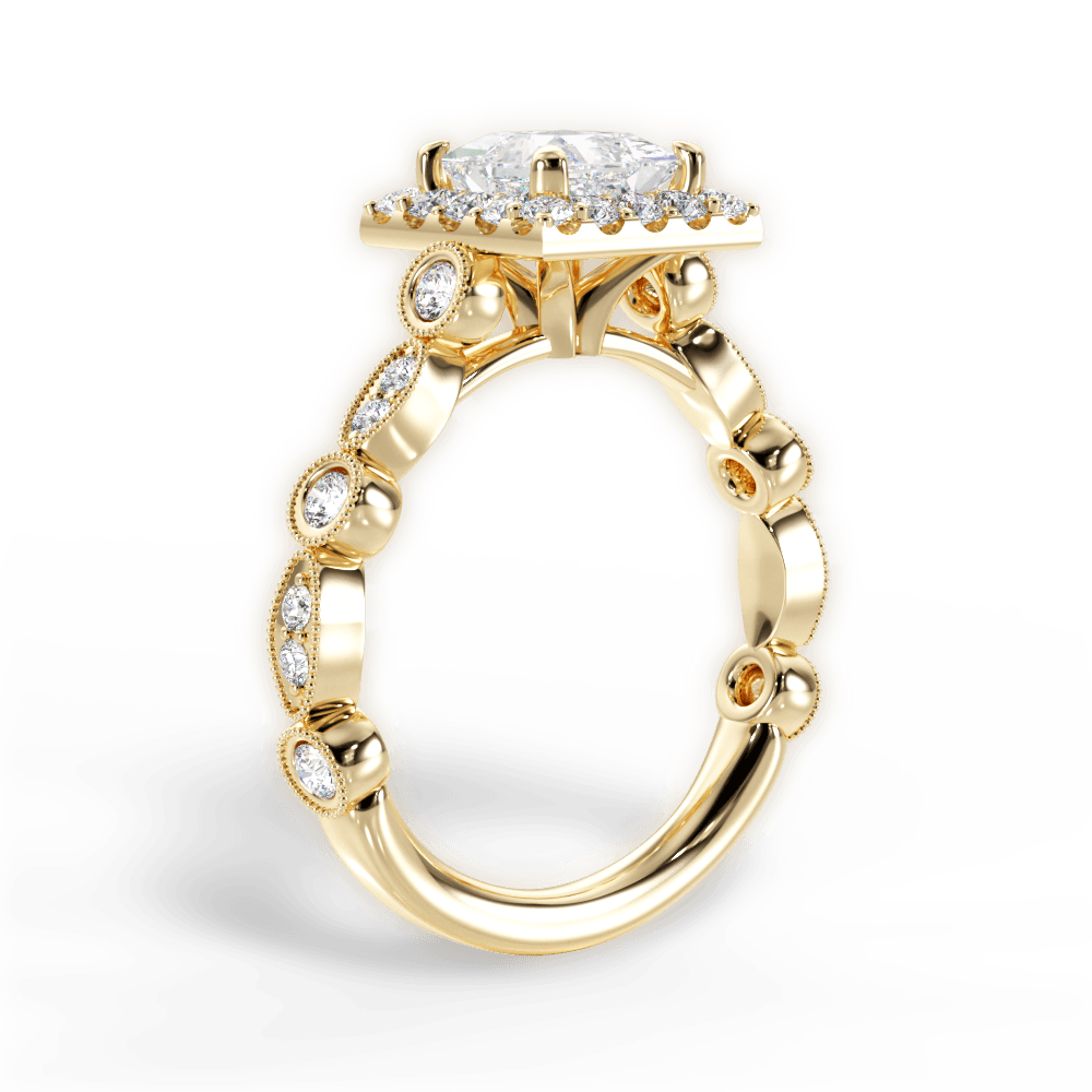 14kt Yellow Gold/18kt Yellow Gold/princess/front