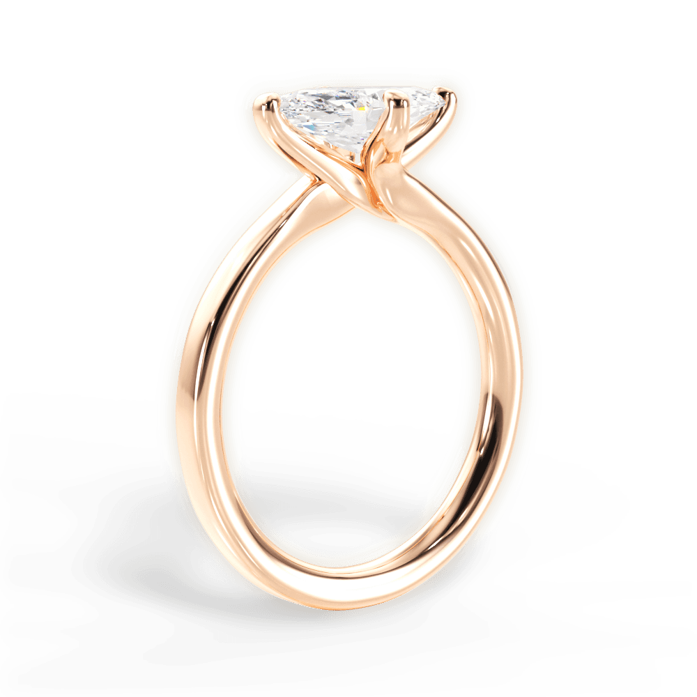 14kt Rose Gold/18kt Rose Gold/marquise/front