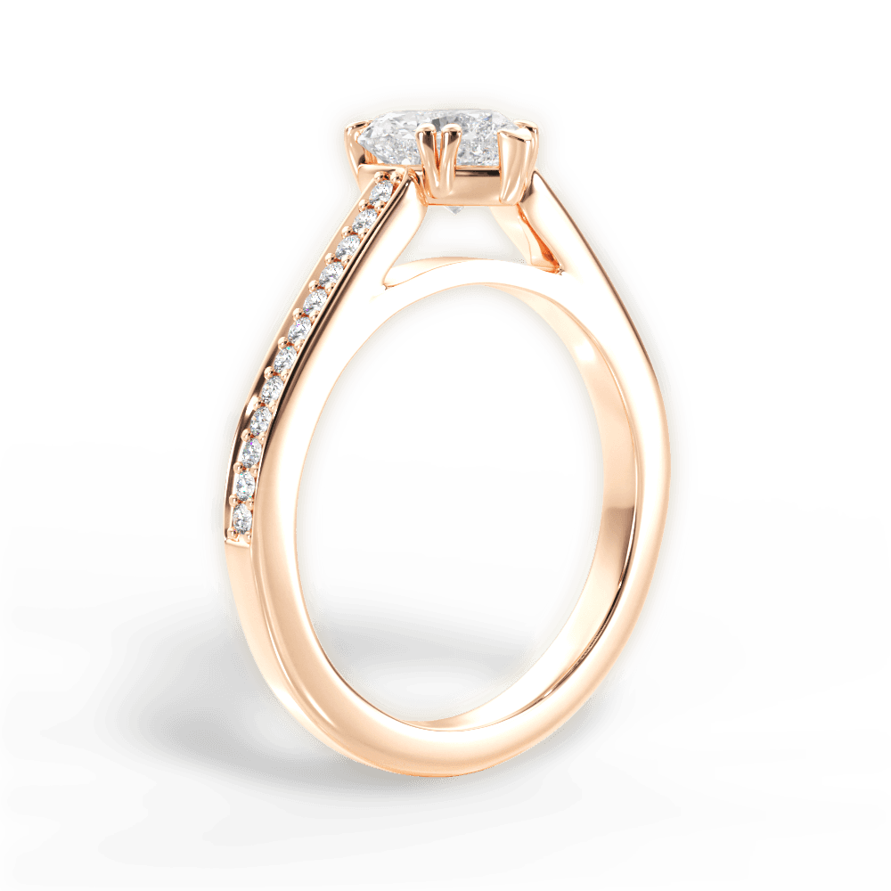 14kt Rose Gold/18kt Rose Gold/heart/front