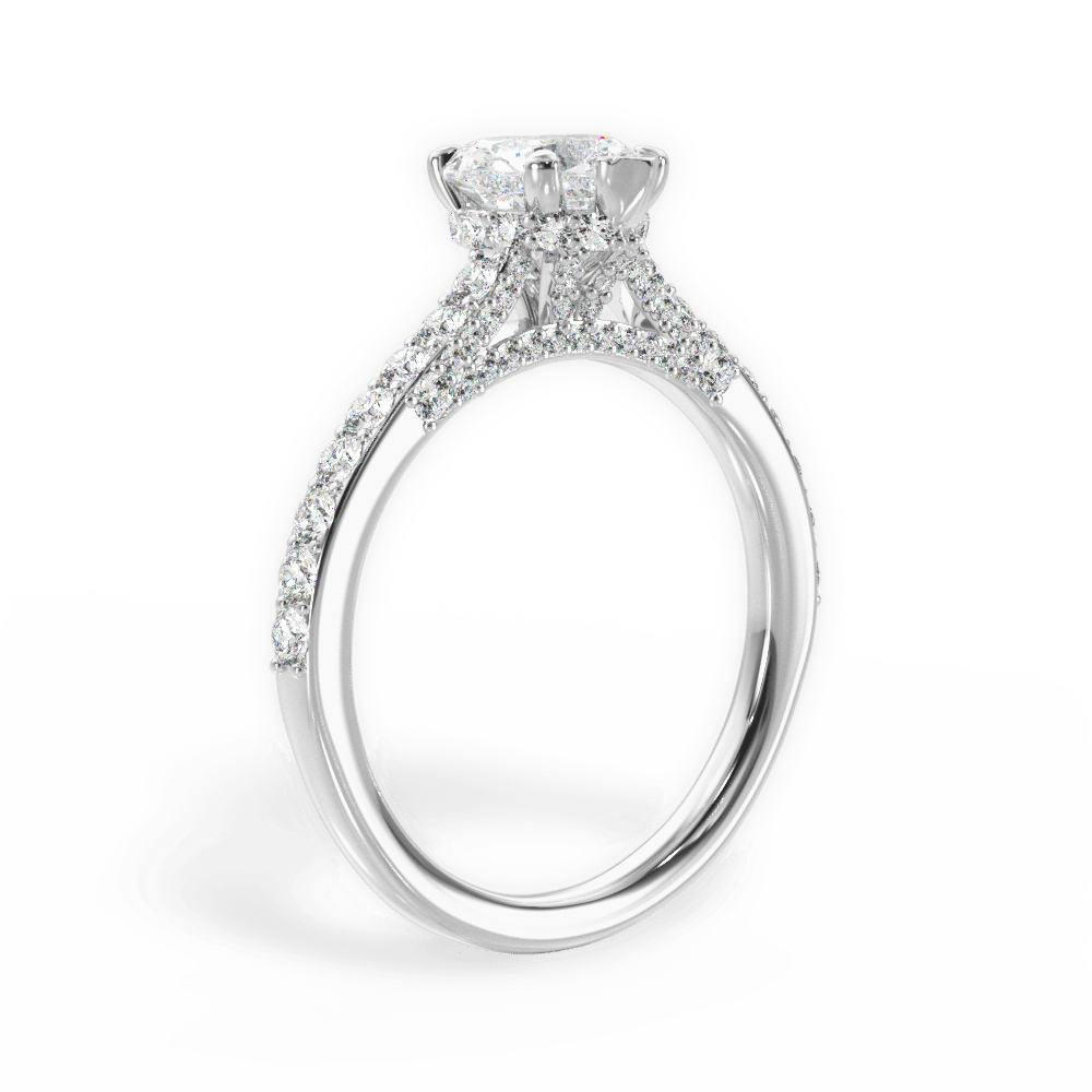 14kt White Gold/18kt White Gold/Platinum/heart/front