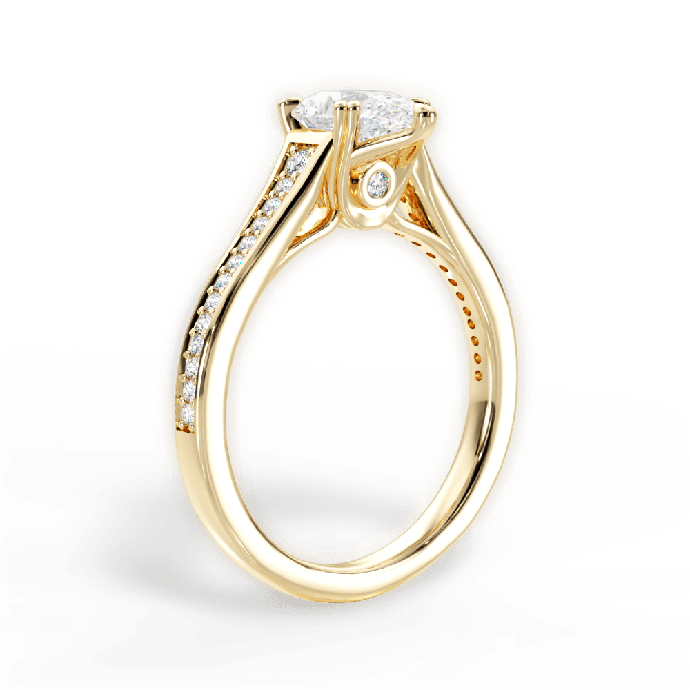 14kt Yellow Gold/18kt Yellow Gold/pear/front