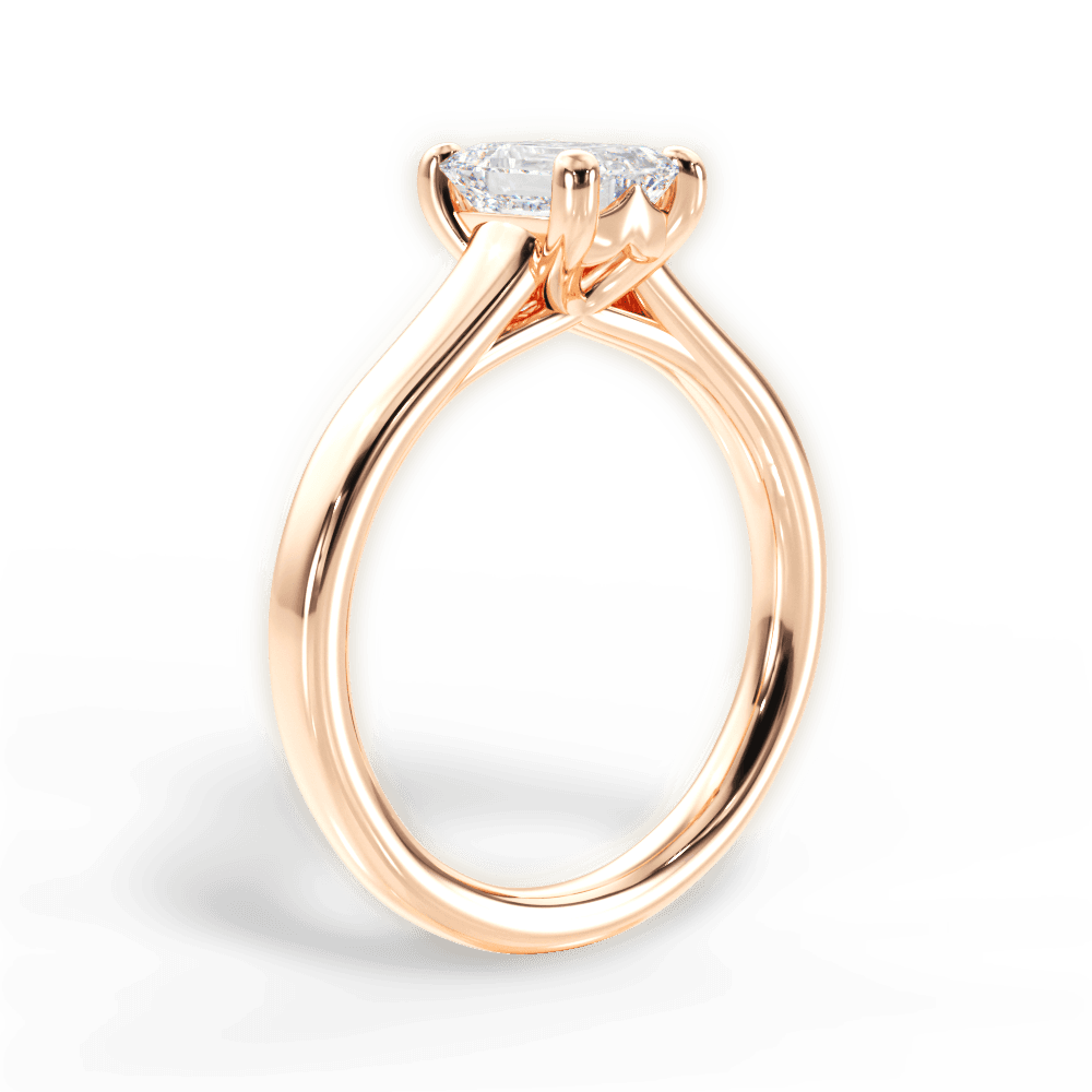 14kt Rose Gold/18kt Rose Gold/emerald/front
