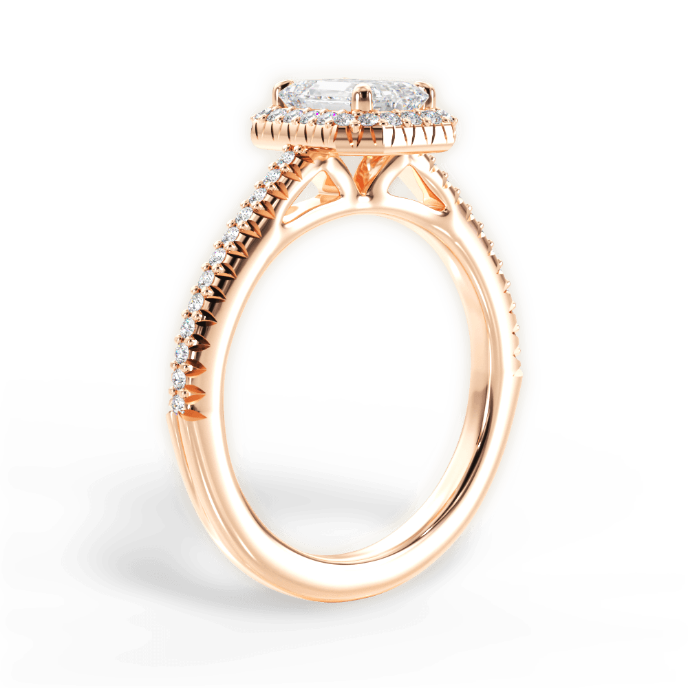 14kt Rose Gold/18kt Rose Gold/emerald/front