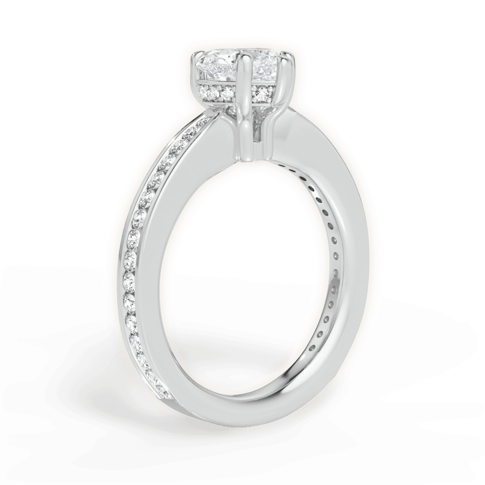14kt White Gold/18kt White Gold/Platinum/heart/front