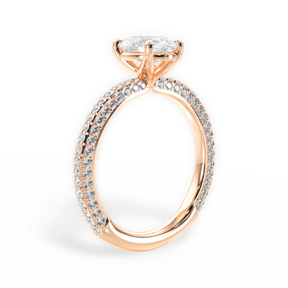 14kt Rose Gold/18kt Rose Gold/oval/front