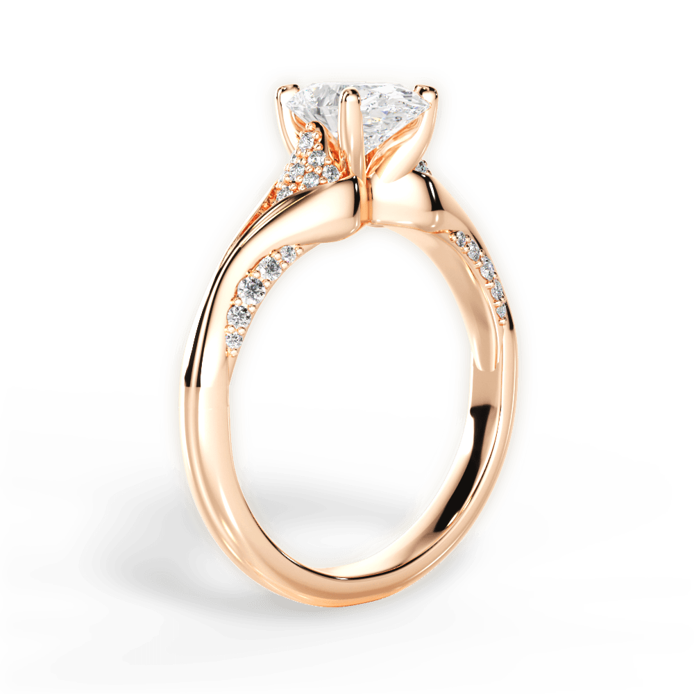 14kt Rose Gold/18kt Rose Gold/oval/front