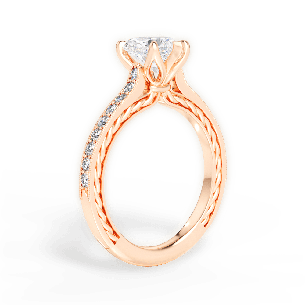 14kt Rose Gold/18kt Rose Gold/heart/front