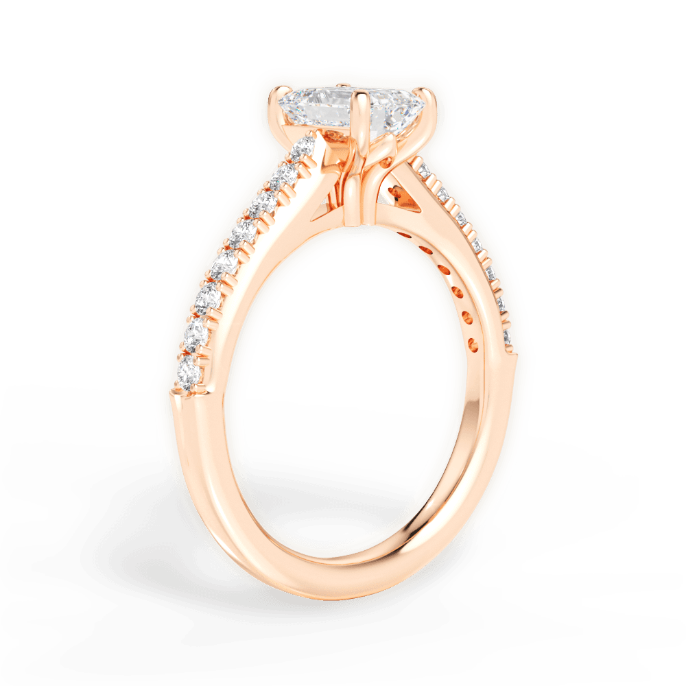 14kt Rose Gold/18kt Rose Gold/emerald/front