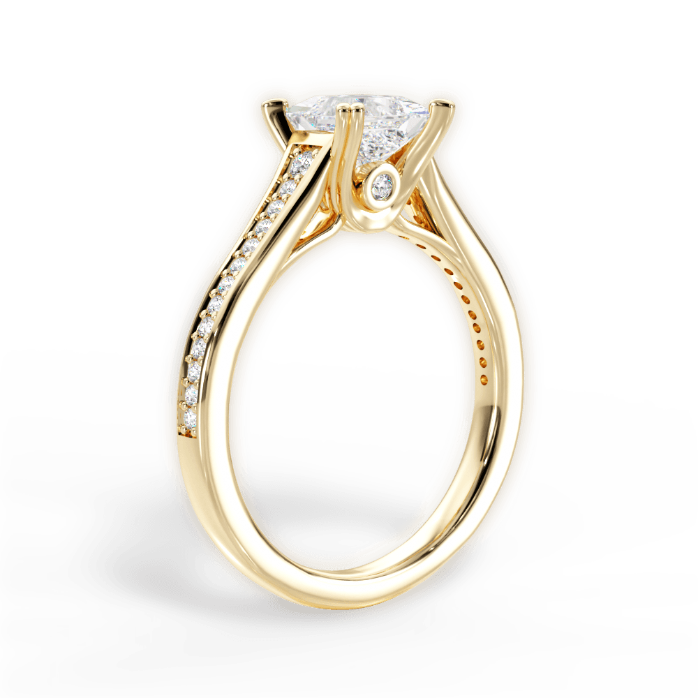 14kt Yellow Gold/18kt Yellow Gold/princess/front