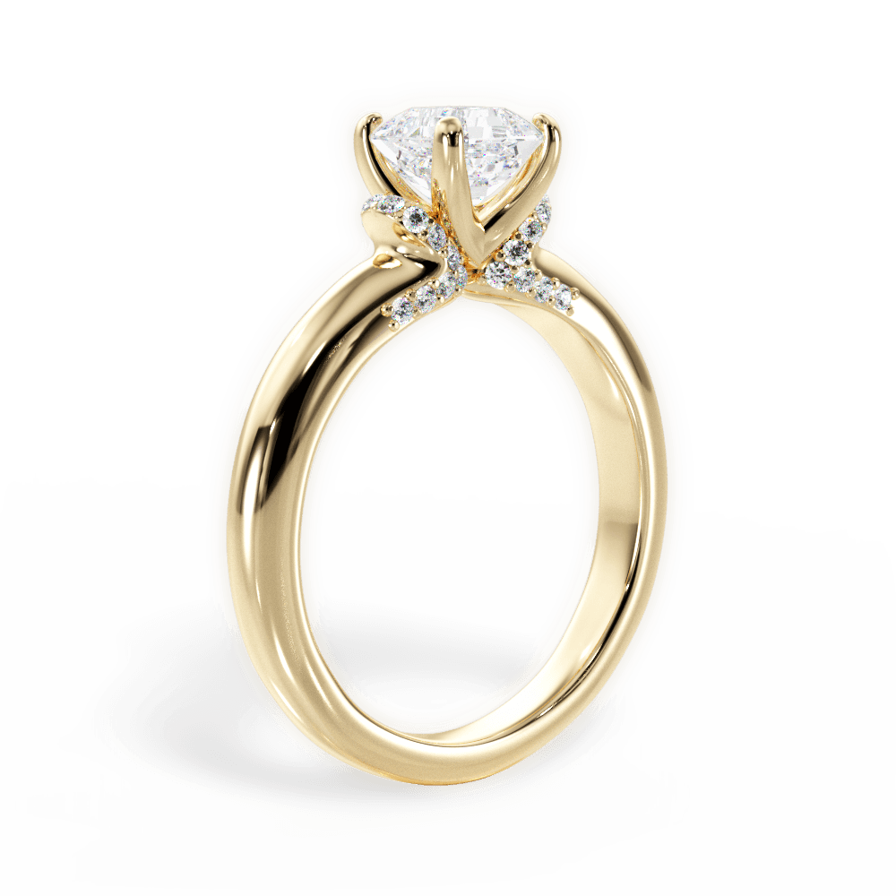 14kt Yellow Gold/18kt Yellow Gold/asscher/front