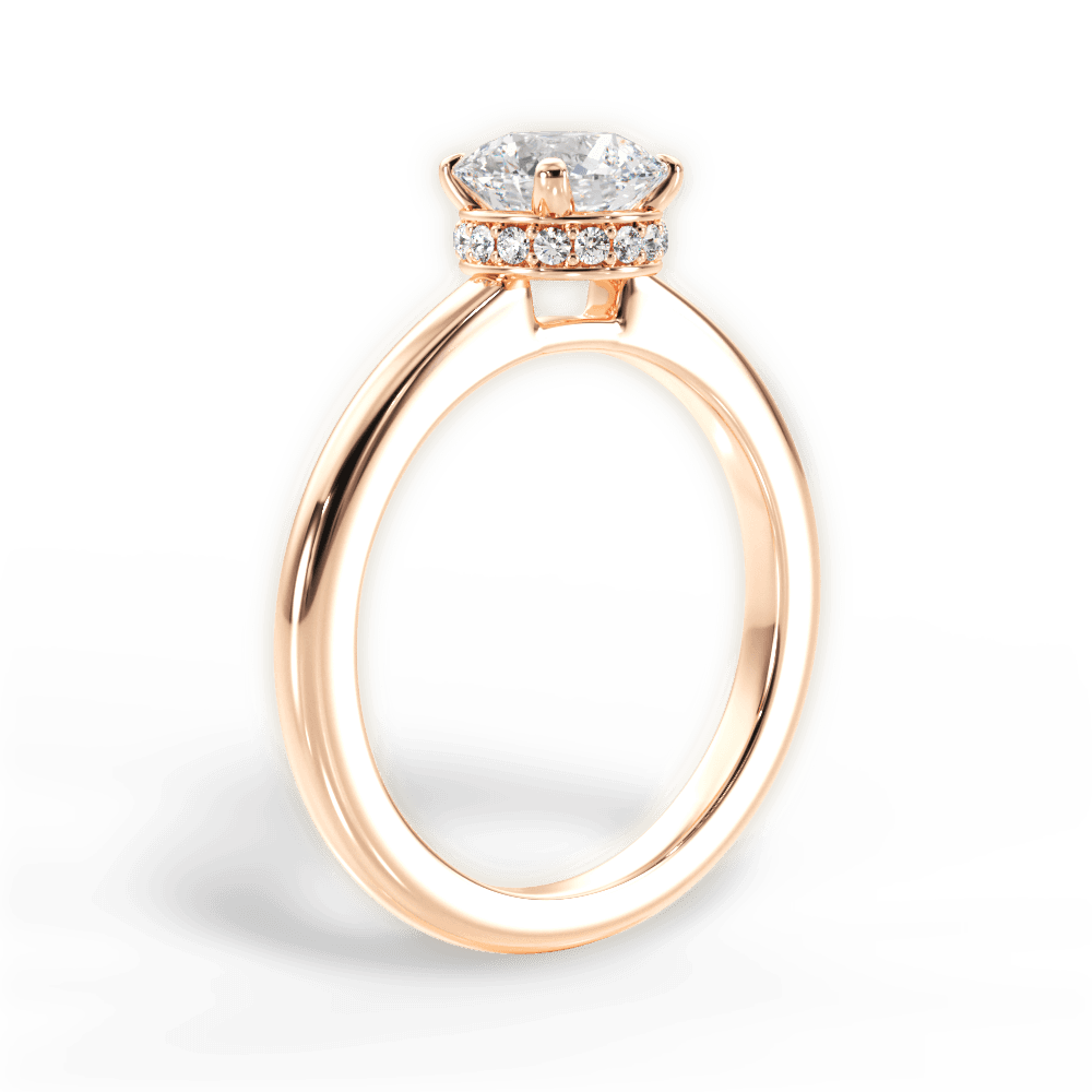 14kt Rose Gold/18kt Rose Gold/round/front