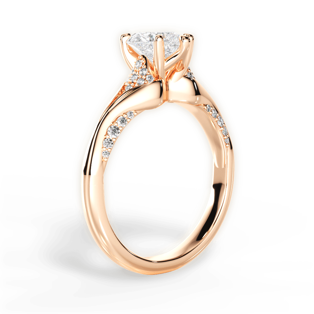 14kt Rose Gold/18kt Rose Gold/heart/front