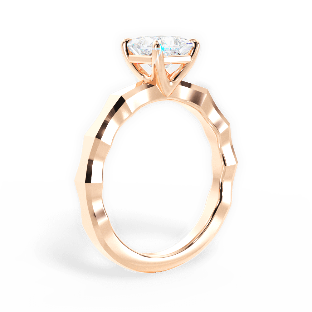 14kt Rose Gold/18kt Rose Gold/princess/front