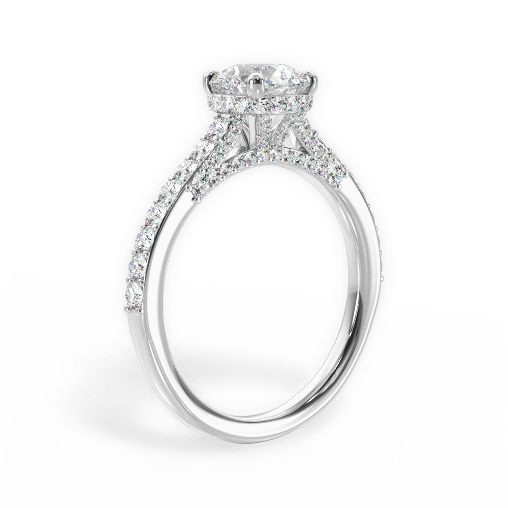 14kt White Gold/18kt White Gold/Platinum/round/front