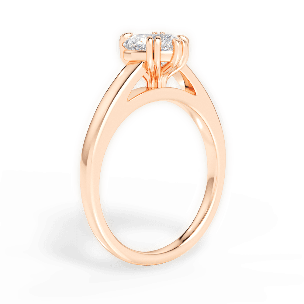 14kt Rose Gold/18kt Rose Gold/heart/front