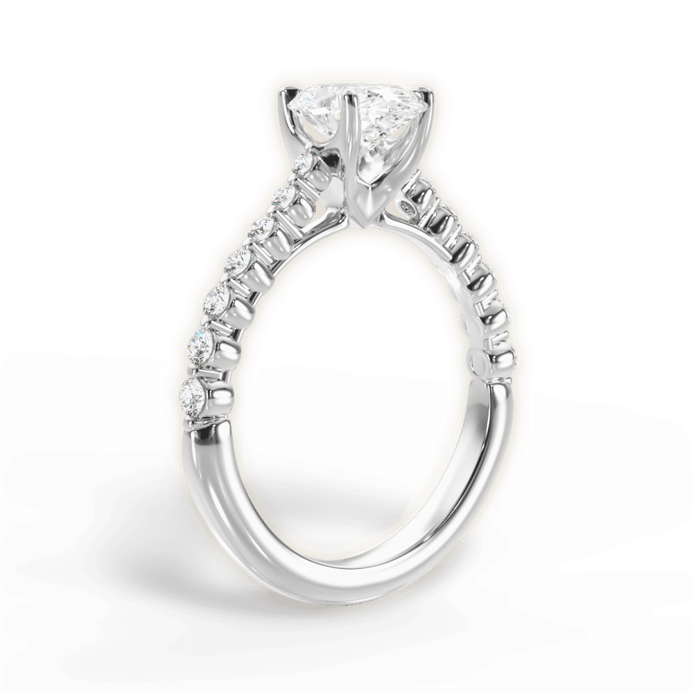 14kt White Gold/18kt White Gold/Platinum/oval/front