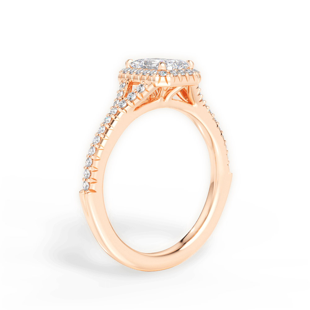 14kt Rose Gold/18kt Rose Gold/emerald/front