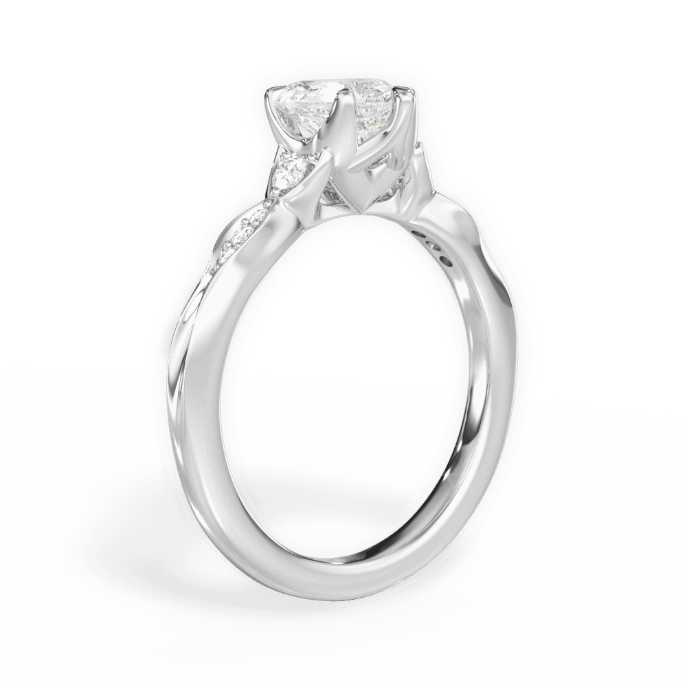 14kt White Gold/18kt White Gold/Platinum/heart/front