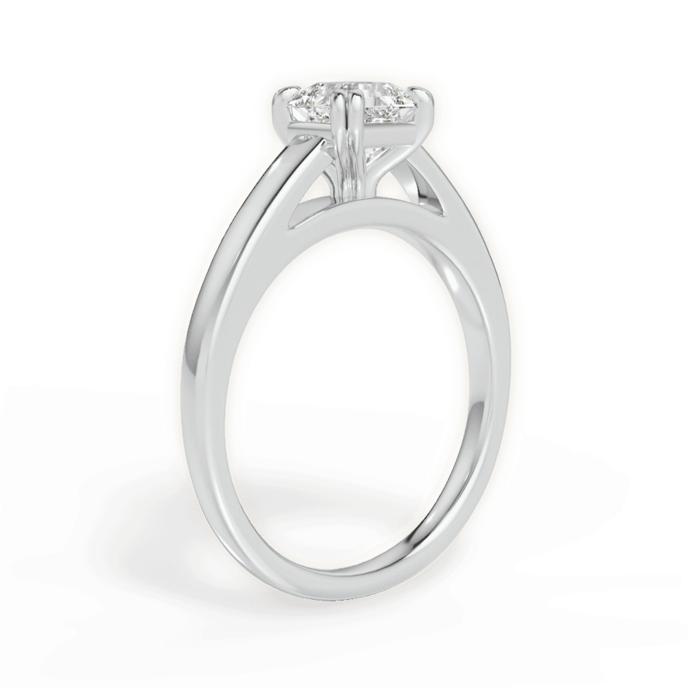 14kt White Gold/18kt White Gold/Platinum/asscher/front