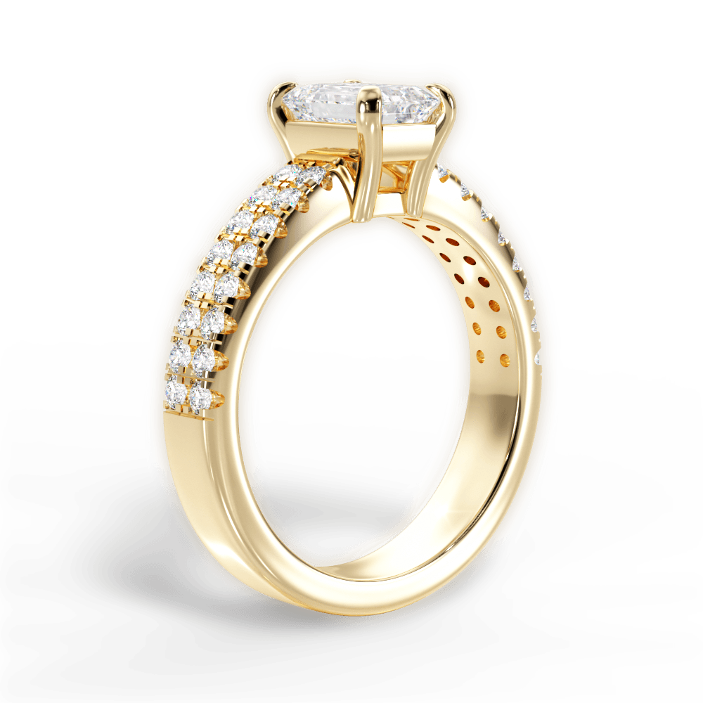 14kt Yellow Gold/18kt Yellow Gold/emerald/front