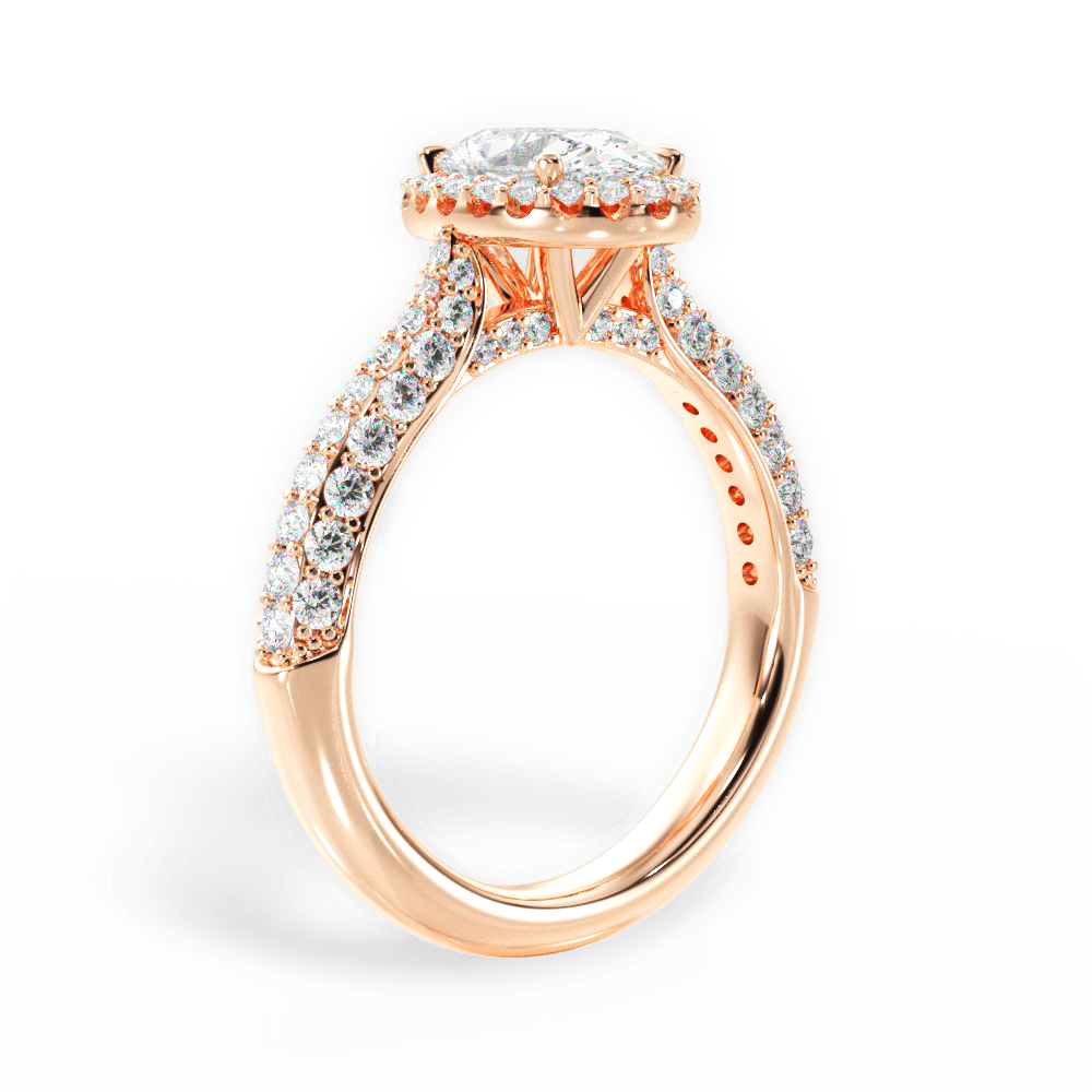 14kt Rose Gold/18kt Rose Gold/oval/front