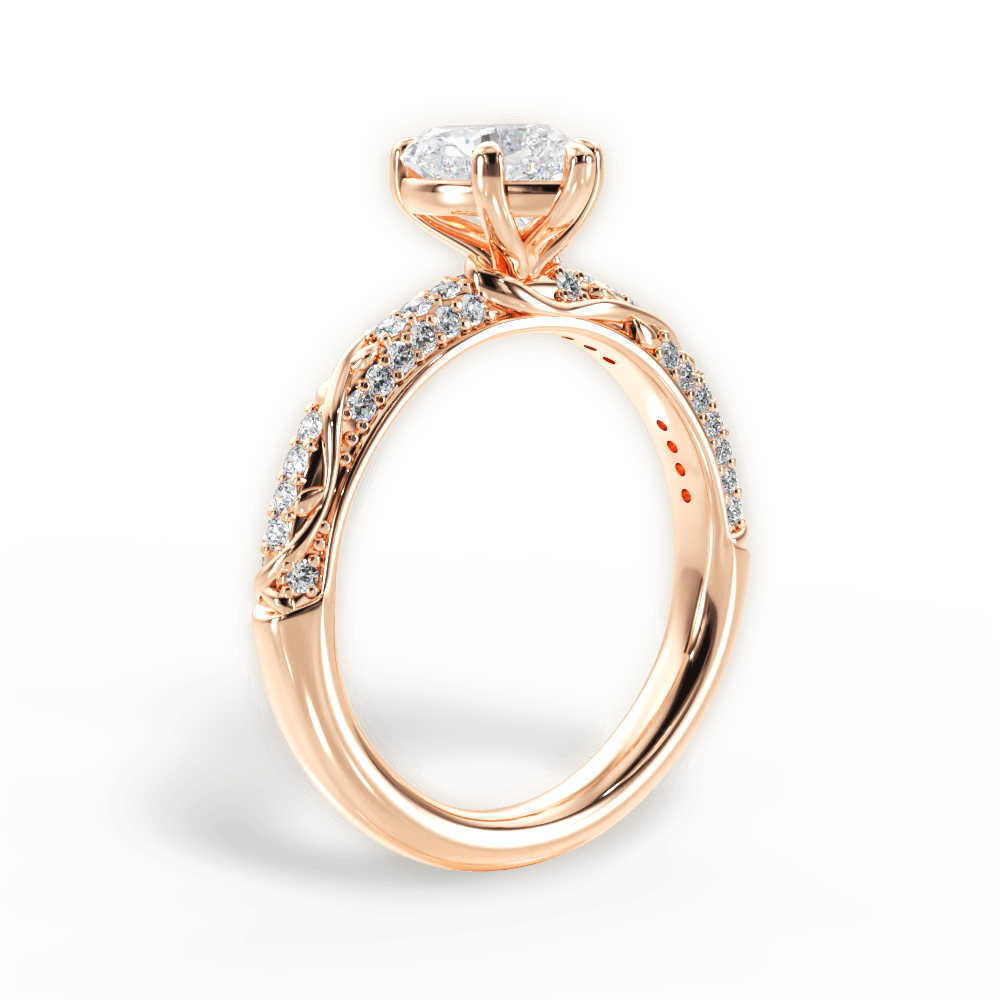 14kt Rose Gold/18kt Rose Gold/heart/front