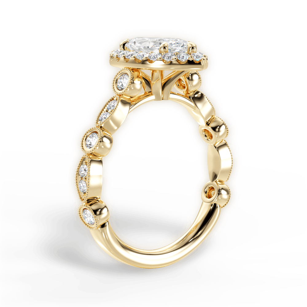 14kt Yellow Gold/18kt Yellow Gold/marquise/front