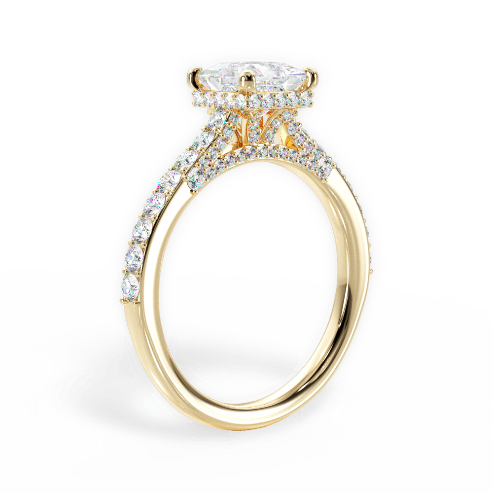 14kt Yellow Gold/18kt Yellow Gold/princess/front