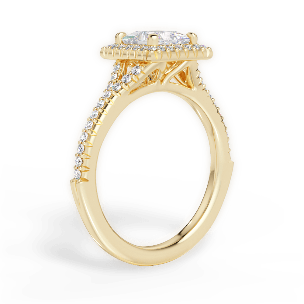 14kt Yellow Gold/18kt Yellow Gold/princess/front